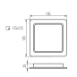 Preview: LED Deckeneinbauleuchte TAVO 12W CCT Panel 3000/4000/6000K quadratisch weiss IP44/20 Kanlux 36536