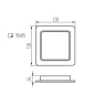 Preview: LED Panel TAVO 9W CCT 3000/4000/6000K quadratisch weiss IP44/20 Kanlux 36535