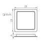 Preview: LED Einbauleuchte TAVO 24W CCT Panel 3000/4000/6000K quadratisch weiss IP44/20 Kanlux 36538