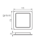 Preview: LED Panel TAVO 18W CCT 3000/4000/6000K quadratische Einbauleuchte weiss IP44/20 Kanlux 36537