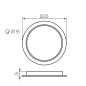 Preview: LED Einbauleuchte TAVO rund 24W CCT Panel 3000/4000/6000K weiss IP44/20 Kanlux 36528
