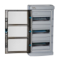 Preview: IP65 Verteilerkasten ABS KDB Sicherungskasten 3x12 Module Aufputz IDEAL 38455