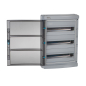 Preview: IP65 Sicherungskasten ABS KDB 3x18 / 54 Module Aufputz Verteilerkasten IDEAL 38456