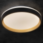 Preview: LED Deckenleuchte SOLN CCT 2700K-6500K dimmbar Ø380 schwarz/gold Kanlux 39111
