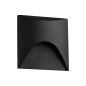 Preview: LED Treppenleuchte EXIN schwarz 4000K IP65 eckig Stufenbeleuchtung 230V 39139