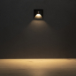 Preview: LED Treppenleuchte mit Bewegungsmelder EXIN schwarz 3000K IP65 eckig 230V 39130