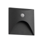 Preview: Eckige IP65 LED Treppenleuchte mit Bewegungsmelder EXIN in grau