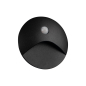 Preview: LED Wandeinbauleuchte mit Bewegungsmelder EXIN schwarz 4000K IP65 rund 230V 39136