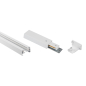 Preview: Kanlux TEAR 1F SET 1m 1-Phasen Stromschiene + Anschluss + Endkappe weiss 1F-System 45883