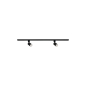 Preview: Schienenleuchte 1-Phasen Stromschiene ALTEAR SET 1M2S B 2x Spot schwarz Kanlux 45920
