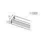 Preview: Kanlux TEAR 1F 1m 1-Phasen Stromschiene weiss 1F-System 45881