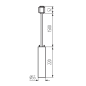 Preview: Pendelleuchte für 1-Phasen Stromschiene 1F TEAR ATL 22cm GU10 Kanlux 45917