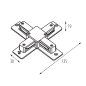Preview: TEAR 1F CON-X W - Zubehör für 1-phasiges Stromschienensystem Kanlux 45905
