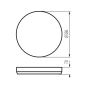 Preview: LED Deckenlampe LIXAN CCT 3000-6500K FB dimmbar Ø385 weiß / silber Kanlux 46280