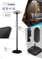 Preview: Kanlux LED Solarleuchte PARENO CCT 3000/4000/6500K PIR Sensor schwarz 25W IP54 46450