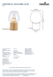 Preview: Nordlux Christina Tischleuchte E27, Glas klar, Holz Base