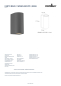 Preview: Nordlux Wandleuchte Canto Maxi 2 grau 2x GU10 Wandleuchte IP44 49721010