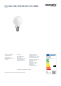 Preview: Energetic G45 LED Lampe E14 4,2W dimmbar Leuchtmittel 2700K 470Lm Milky 5212014721