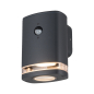 Preview: Kanlux Fassadenleuchte ZEVI W EL mit Bewegungsmelder PIR Sensor graphit IP54 90101
