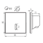 Preview: LED Treppenleuchte MAGNIK schwarz CCT 2700-5700K eckig 230V 1,7W 10Lm 90792
