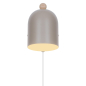 Preview: Kinder-Wandleuchte Nordlux Gaston Hellbraun E27 Wandlampe aus Metall und Holz