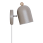 Preview: Kinder-Wandleuchte Nordlux Gaston Hellbraun E27 Wandlampe aus Metall und Holz