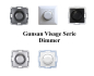 Preview: Dimmer Switch Gunsan Visage Moderna schwarz 1000W/VA Unterputz Helligkeitsregler
