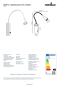 Preview: LED Wandleuchte Mento Nordlux weiß 3W Wandlampe 130Lm warmweiß