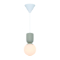 Preview: Nordlux Pendelleuchte Sadie Beige E14 gerippte Aufhängung aus Keramik 2512603009