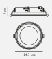 Preview: Nordlux Einbaustrahler Elkton 14 Weiss 3-stufig dimmbar 47530101