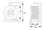 Preview: Bemko Kabeltrommel mit 4 Steckdosen mit +""0"" 15m 3x1,5mm2" B16-DG-4ZRS05-15