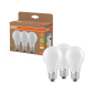 Preview: 3er Set Osram LED Lampe E27 7,2W A60 matt 2700K warmweiss Filament 1521Lm