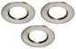 Preview: Clarkson 3er Set Round IP65 LED Einbaustrahler Nordlux Geb. Stahl warmweiss 2700K 3x4,8W 47590132