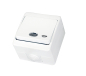 Preview: Lichttaster Feuchtraum IP54 Aufputz Weiss Gunsan Feuchtraumtaster