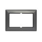 Preview: 2-fach Rahmen Steckdosenabdeckung Visage Gunsan dunkelsilber für 2-fach Steckdose