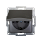Preview: Steckdose mit Deckel Visage Gunsan dunkelsilber Unterputz 250V 16A