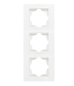 Preview: 3-fach Rahmen Moderna Gunsan weiss Abdeckung Senkrecht für Schalter Steckdosen