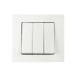 Preview: Moderna 3-fach Schalter Unterputz Serienschalter Weiss Gunsan