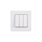 Preview: Gunsan Eqona 3-fach Schalter Serienschalter Weiss UP 01401100100160
