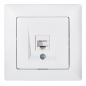 Preview: Datenbuchse Visage Gunsan weiss 1-fach CAT6 Internet Netzwerk