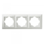 Preview: Gunsan Visage 3-fach dreifach Rahmen f. 3 Steckdosen Elektroschalter weiss