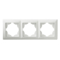 Preview: Gunsan Visage 3-fach Rahmen f. 3 Steckdosen Elektroschalter dreifach weiss