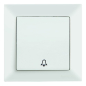 Preview: Candela Taster Glocke Klingeltaster Schalter Mutlusan Unterputz weiss