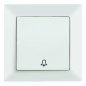 Preview: Candela Taster Glocke Klingeltaster Schalter Mutlusan Unterputz weiss