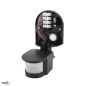Preview: Bemko Bewegungsmelder 180° IP44 1200/600W Aufputz IR schwarz B50-SES10BL