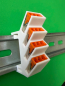 Preview: SOIXX Hutschienenhalter XWD für WAGO 2273-203 DIN Rail 35mm Weiß