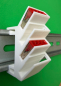 Preview: SOIXX Hutschienenhalter XWD für WAGO 2273-204 DIN Rail 35mm Weiß