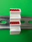 Preview: SOIXX Hutschienenhalter XWD für WAGO 2273-204 DIN Rail 35mm Weiß