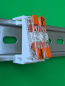 Preview: SOIXX Hutschienenhalter XWD für 2x WAGO 221-2411 DIN Rail 35mm Weiß