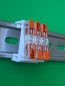 Preview: SOIXX Hutschienenhalter XWD für 3x WAGO 221-2411 DIN Rail 35mm Weiß